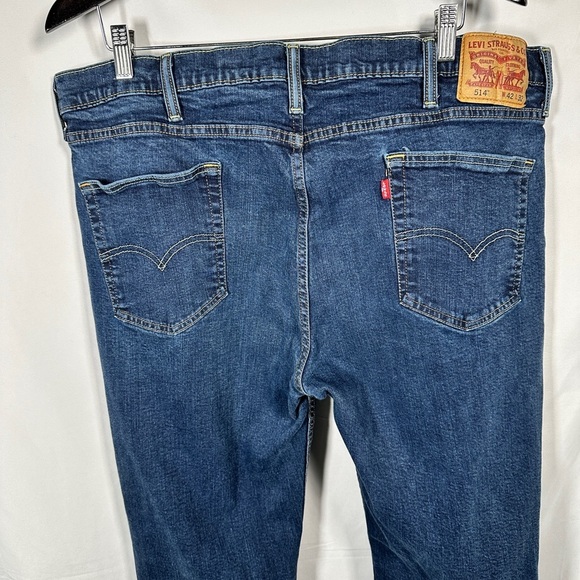 Levi's 514 Men's Relaxed Fit Denim Jeans - Deep Blue 42x32 - Picture 3 of 10
